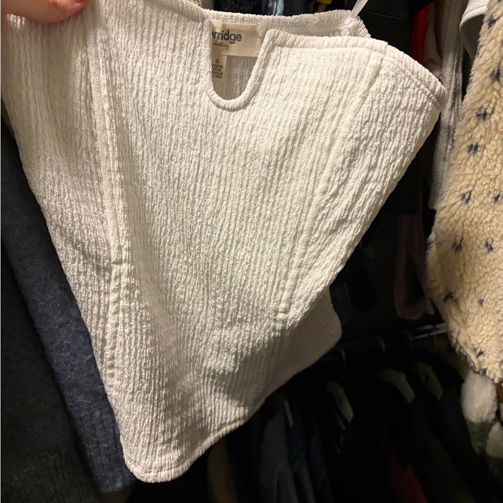 White Textured Top